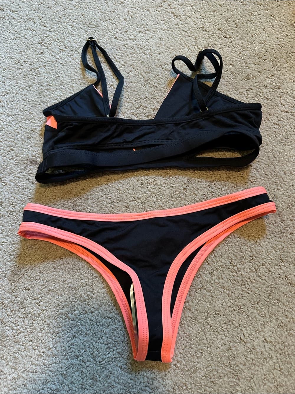 NWOT L*Space Platinum bikini set black coral extra small - Thumbnail 3
