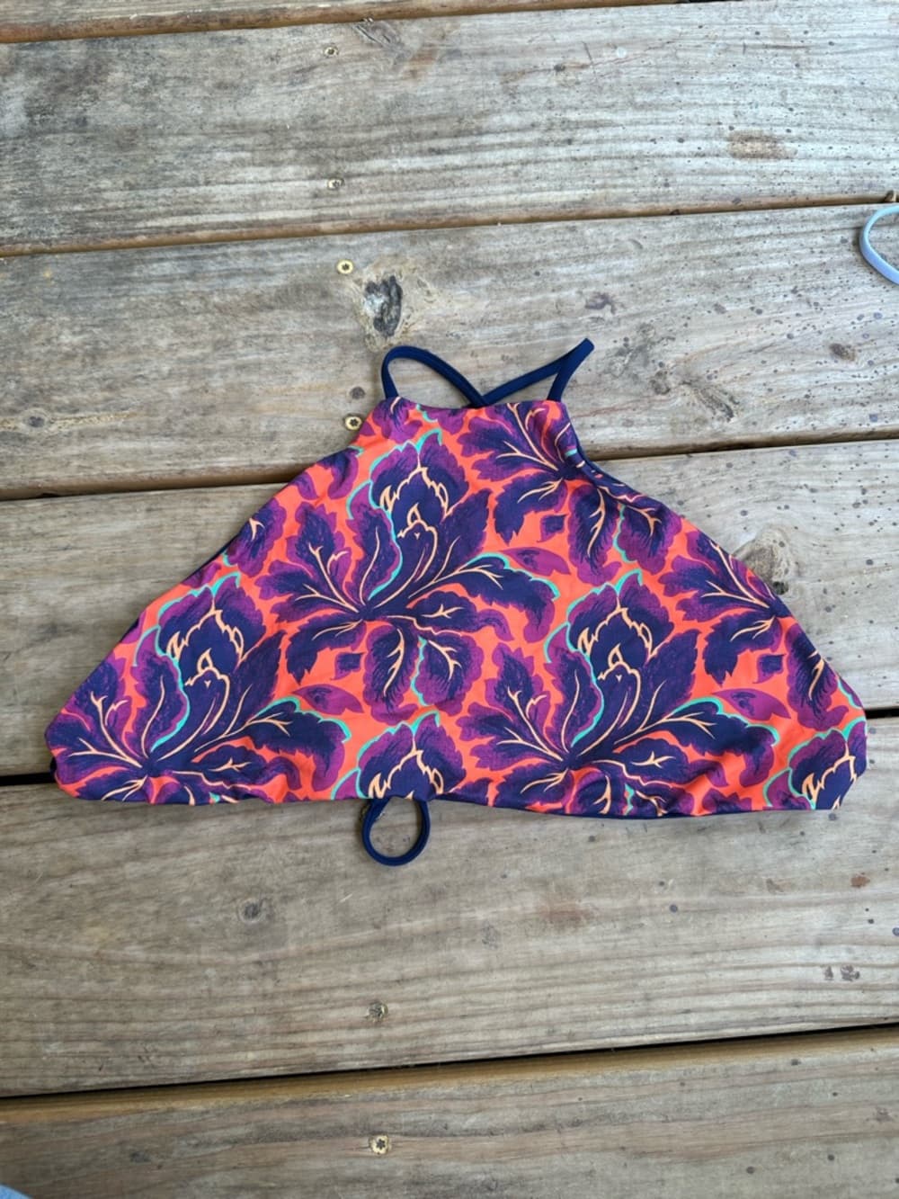 NWOT L*Space Liberty Luna Fleur high neck bikini top