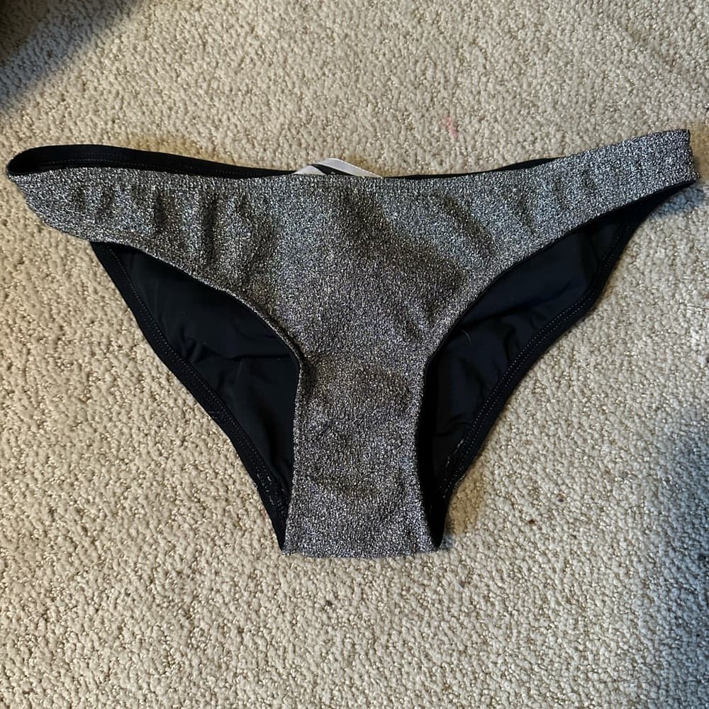Prism Swim metallic grey bikini bottoms
