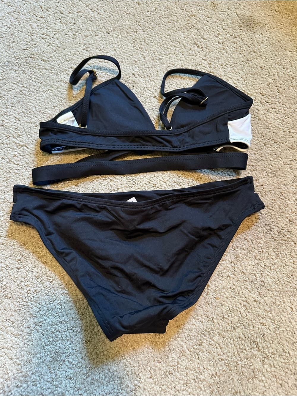 NWOT L*Space Platinum Breakers bikini set black white extra small - Thumbnail 3