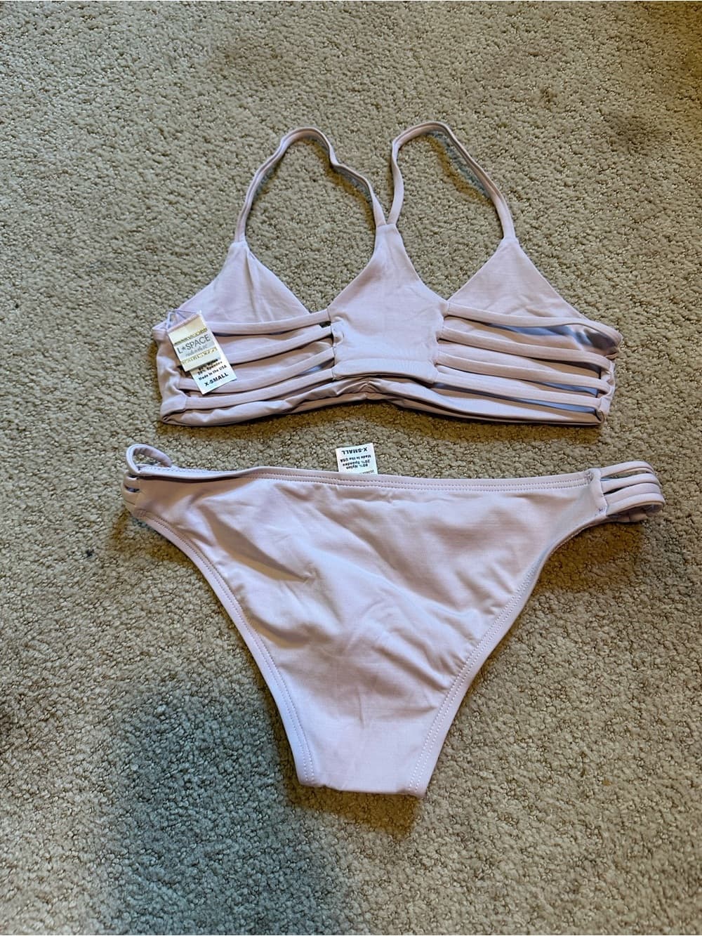 NWOT L*Space Wild One bikini set lavender extra small - Thumbnail 3