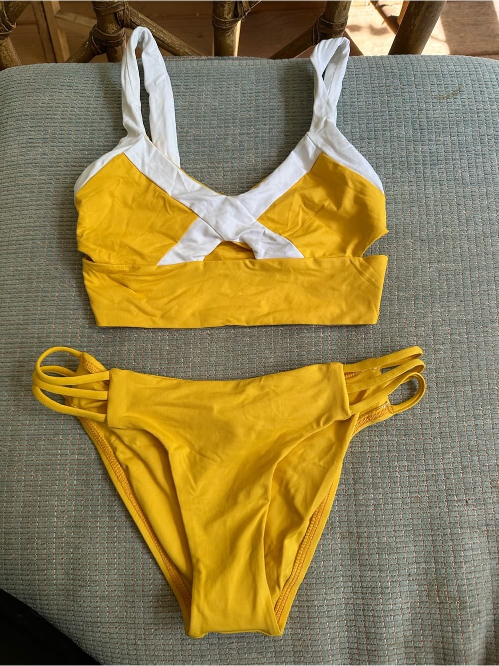 NWOT L*Space bikini set yellow white