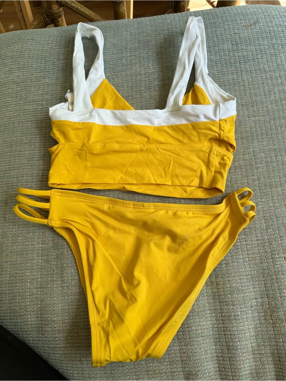 NWOT L*Space bikini set yellow white - Thumbnail 3