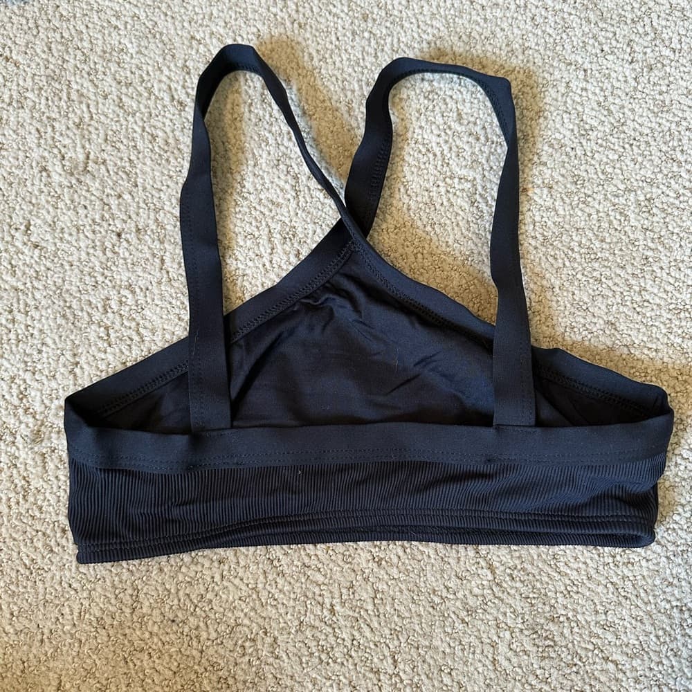 NWOT L*Space high neck ribbed bikini top black - Thumbnail 2
