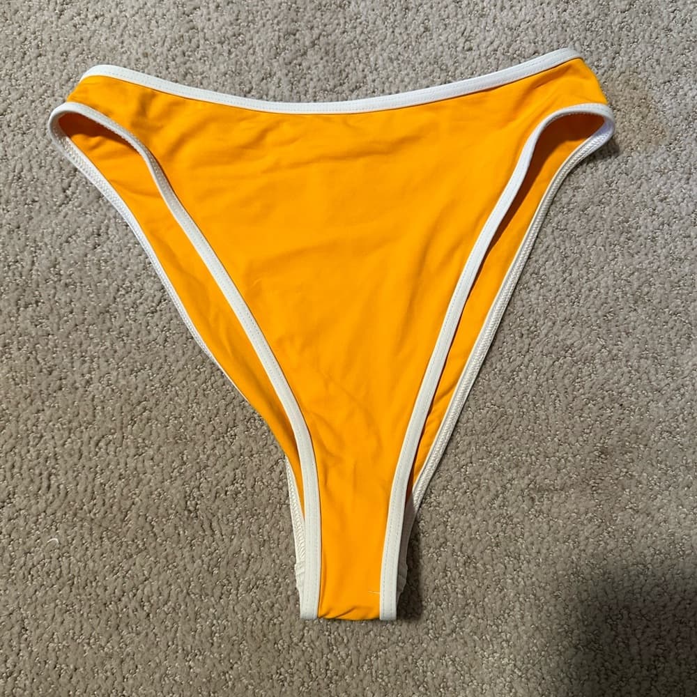 NWOT L*Space Nora bikini bottoms mango cream small