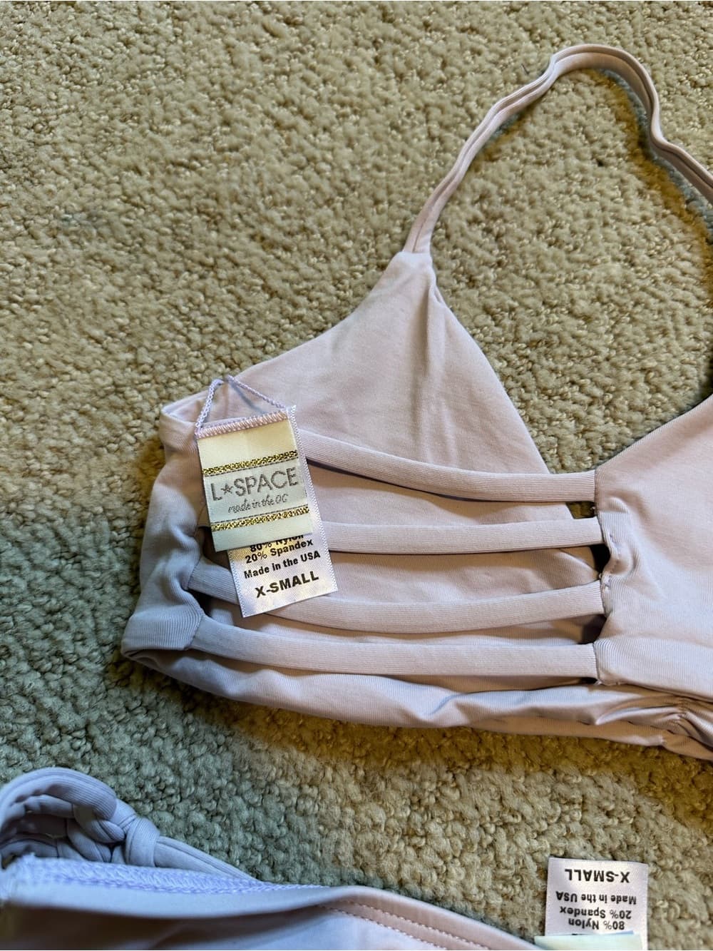 NWOT L*Space Wild One bikini set lavender extra small - Thumbnail 4