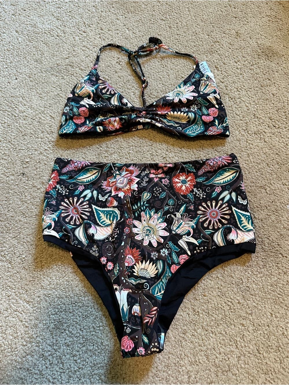 NWOT L*Space Liberty Floracopa high waist bikini set