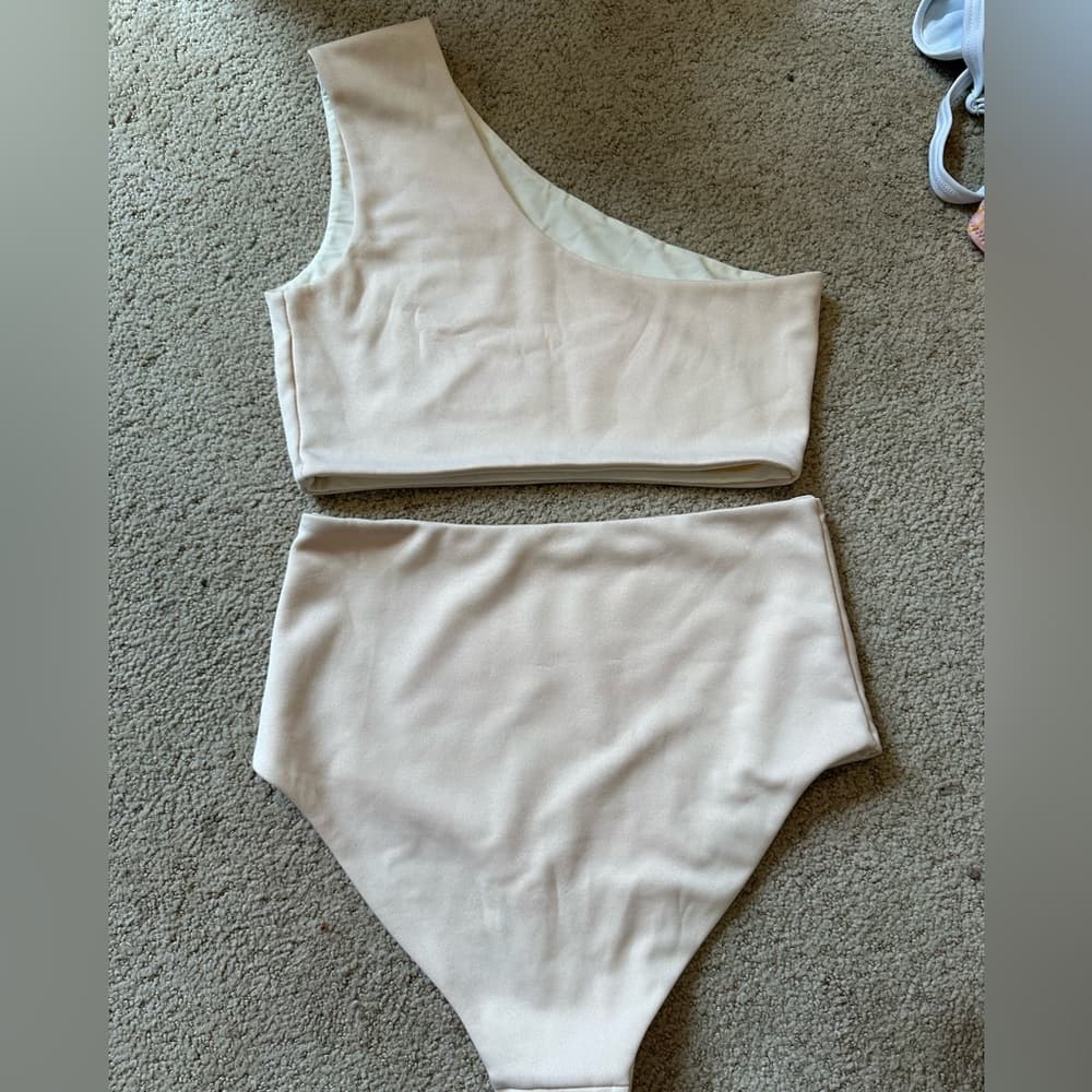 Muze New York one shoulder bikini set nude medium - Thumbnail 2