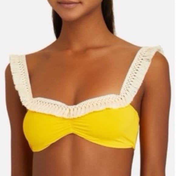 NWT WeWoreWhat tassel bikini top saffron - Thumbnail 4