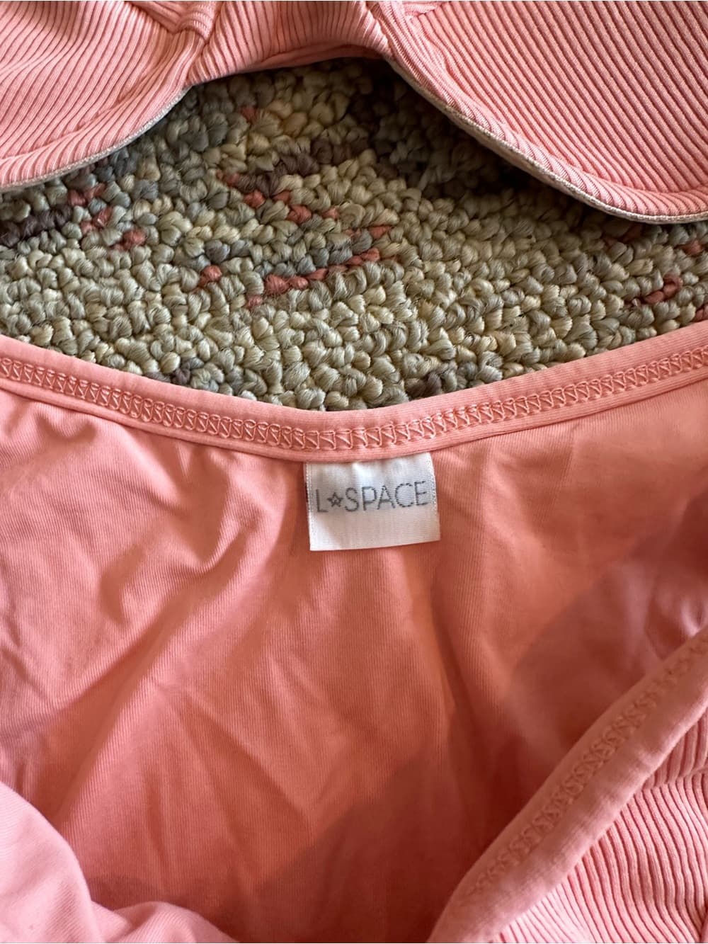 NWOT L*Space Missy underwire ribbed bikini set coral small - Thumbnail 2