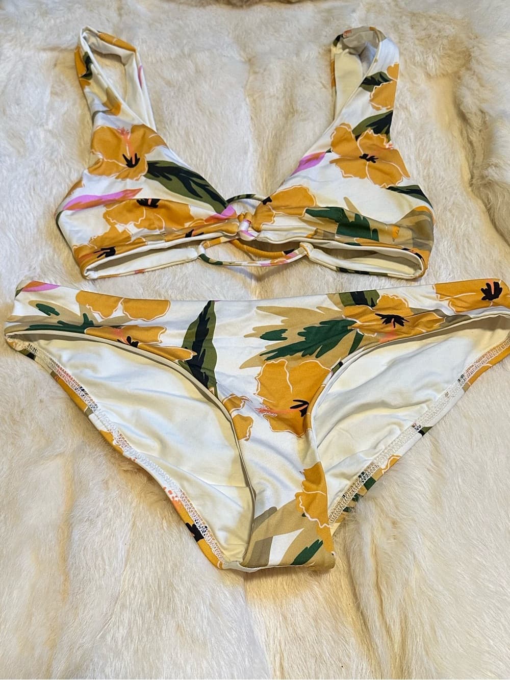 NWOT L*Space Playa Sandy Ibiza floral bikini set small - Thumbnail 2