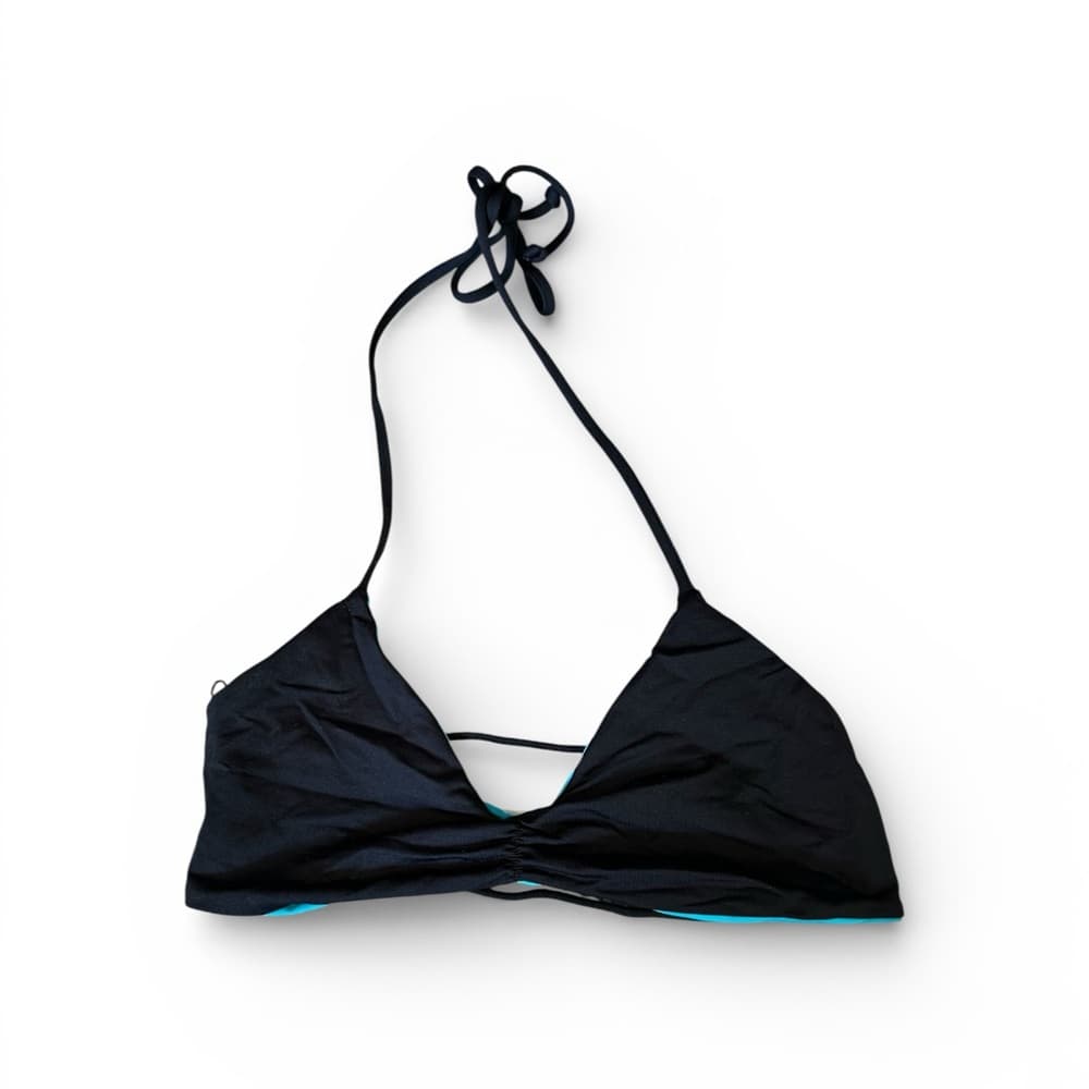 NWOT L*Space strappy back bikini top black blue - Thumbnail 4