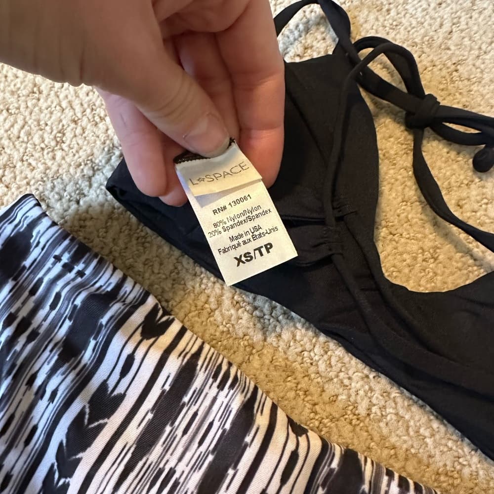 NWT L*Space bikini set tribal print black white - Thumbnail 4