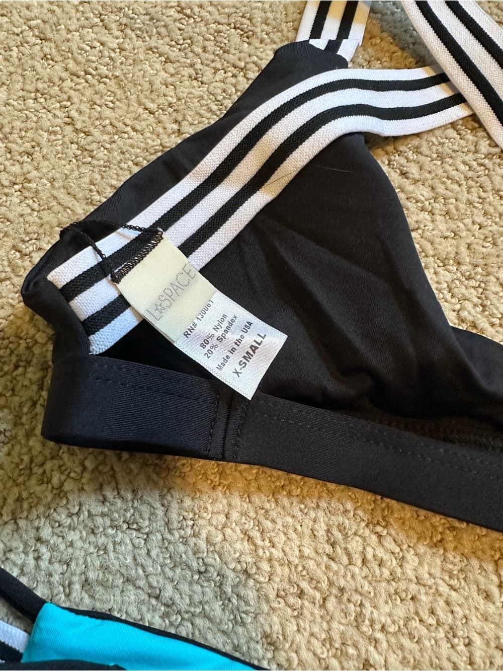 NWOT L*Space stripe bikini set extra small - Thumbnail 3