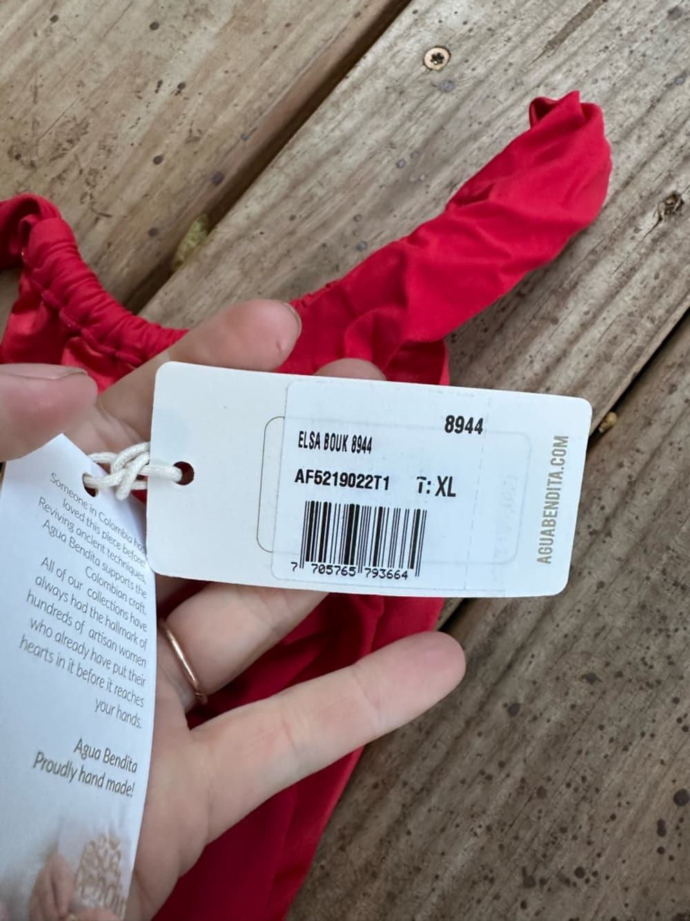 NWT Agua Bendita Elsa Bouk bikini bottoms red - Thumbnail 3