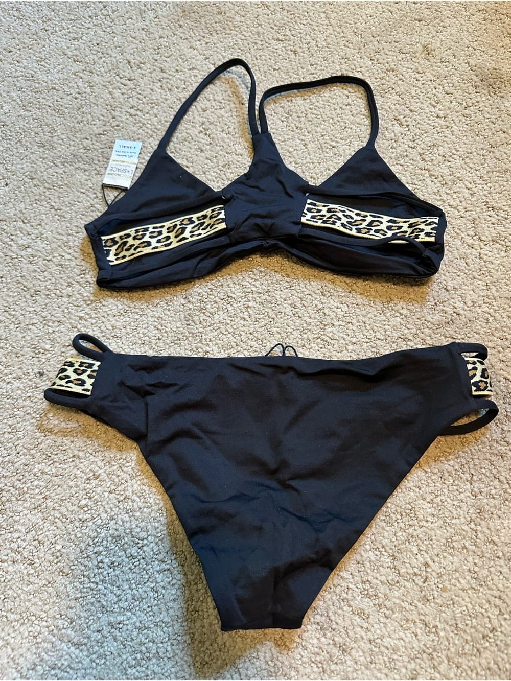 NWOT L*Space bikini set black leopard extra small - Thumbnail 3