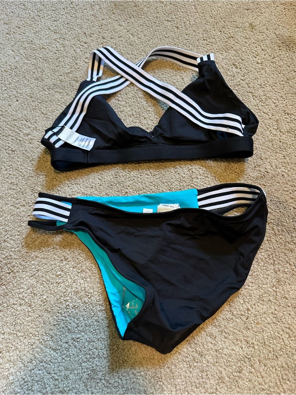 NWOT L*Space stripe bikini set extra small - Thumbnail 2
