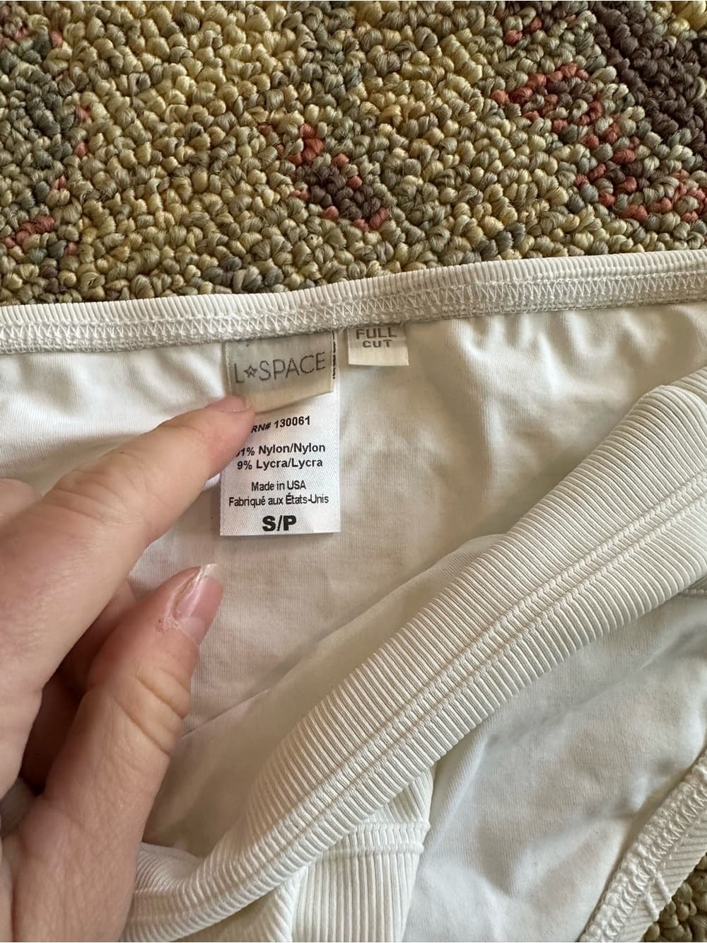 NWOT L*Space ribbed bikini set cream