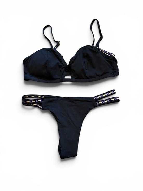 NWOT L*Space southwestern Itsy bikini set black - Thumbnail 5