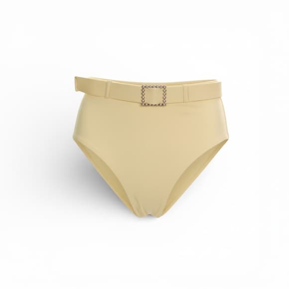 NWT WeWoreWhat Emily pearl belt bikini bottoms Impala - Thumbnail 4