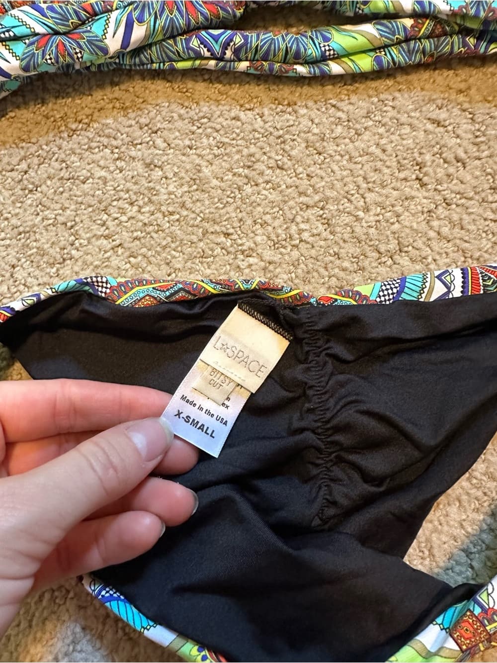 NWOT L*Space Zulu Itsy cut Lizzie bikini set extra small - Thumbnail 2