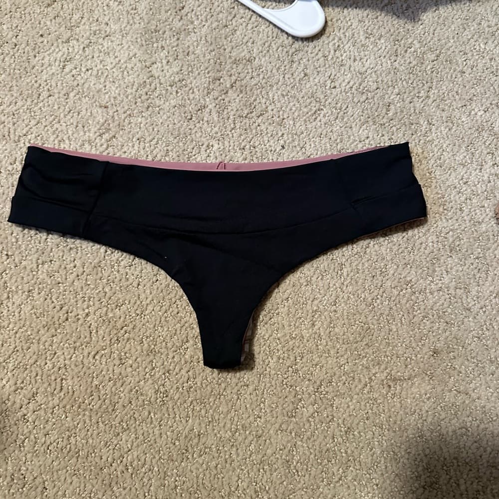 NWOT L*Space thong bikini bottoms charcoal lilac