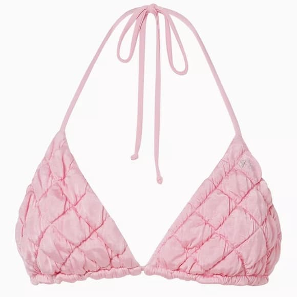 Frankie’s Bikinis Tia quilted bikini top pink - Thumbnail 5