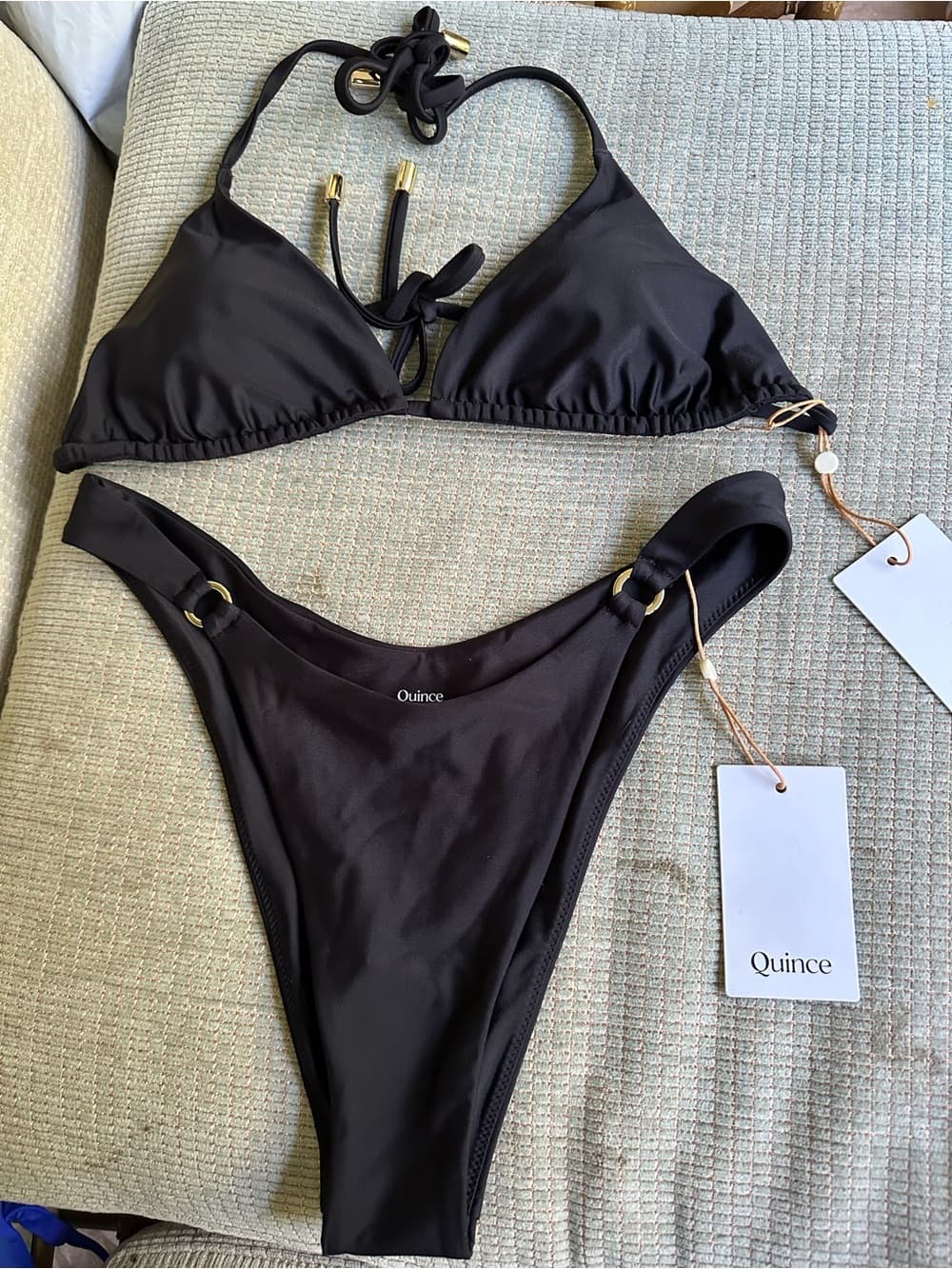 NWT Quince bikini set black