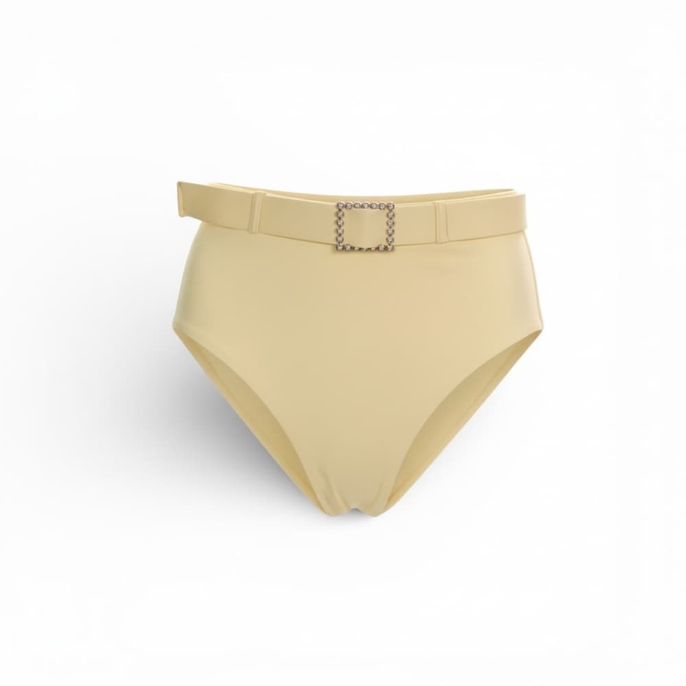 NWT WeWoreWhat Emily pearl belt bikini bottoms Impala - Thumbnail 3