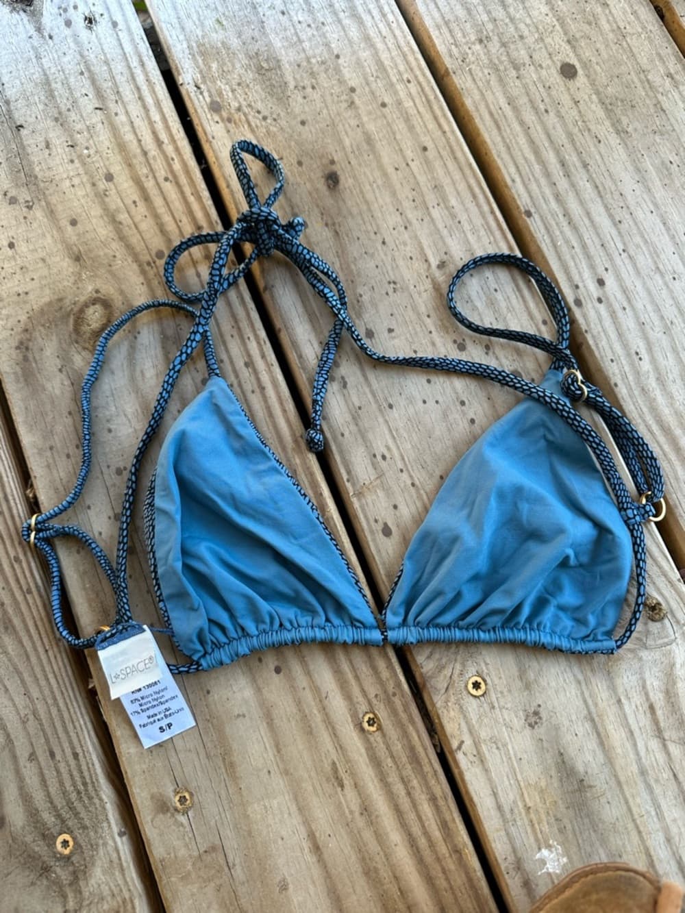 NWOT L*Space Ellie bikini top croc print - Thumbnail 4