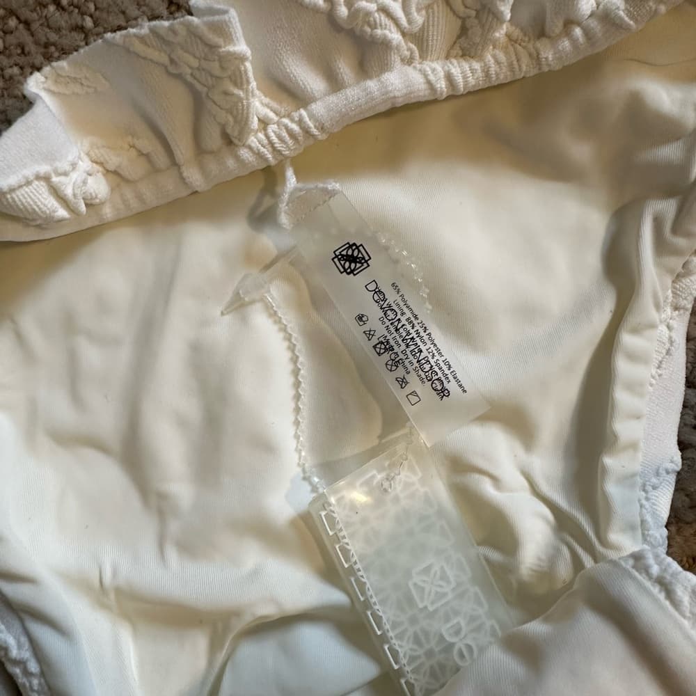 NWT Devon Windsor Cara bikini bottoms white zebra - Thumbnail 3