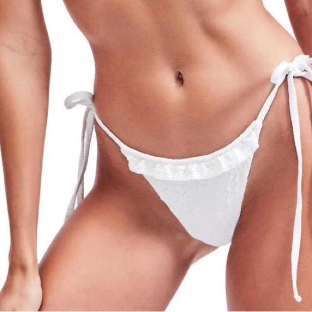 NWT Devon Windsor Cara bikini bottoms white zebra - Thumbnail 4