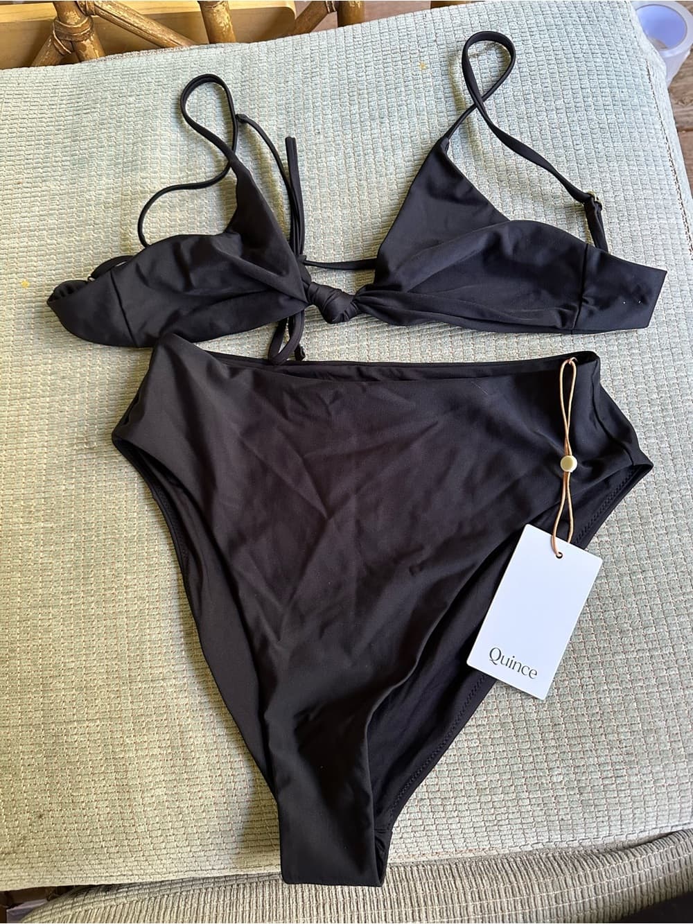 NWT Quince Italian bikini set black - Thumbnail 2