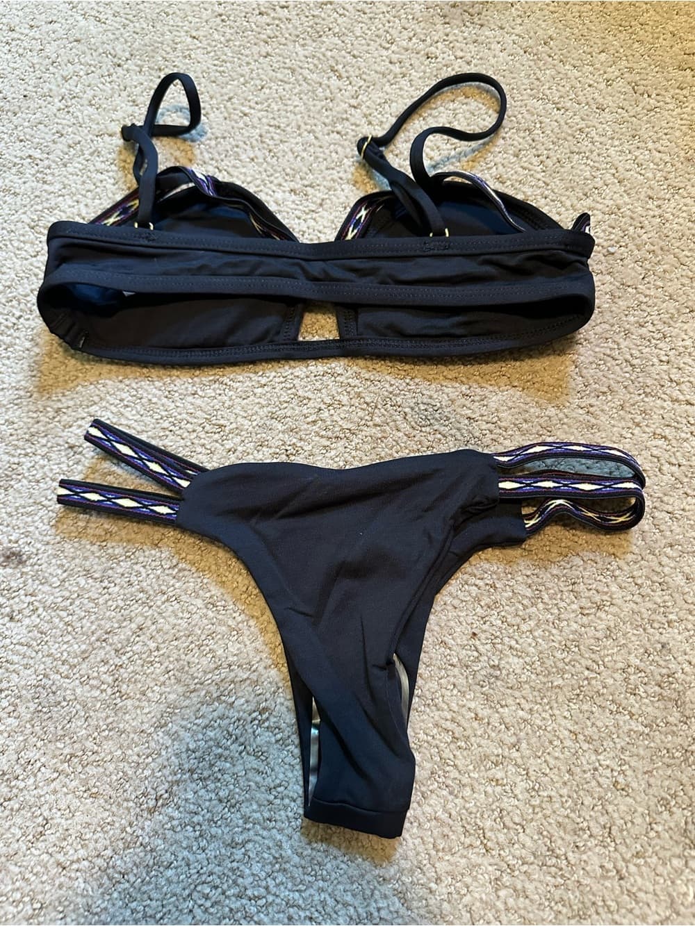 NWOT L*Space southwestern Itsy bikini set black - Thumbnail 3