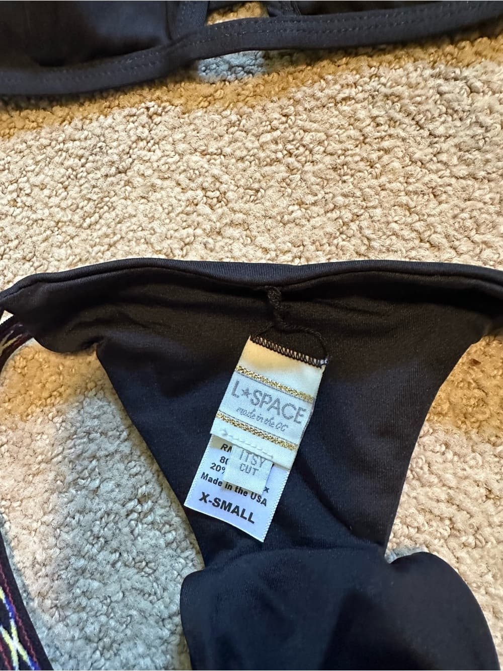 NWOT L*Space southwestern Itsy bikini set black - Thumbnail 2