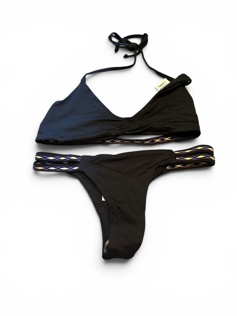 NWOT L*Space Itsy southwestern bikini set black - Thumbnail 4