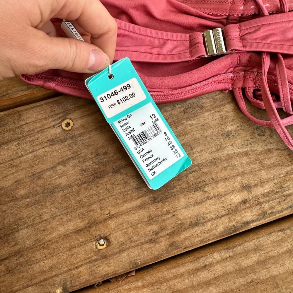 NWT Seafolly Shine On butterfly bandeau Dalia - Thumbnail 2