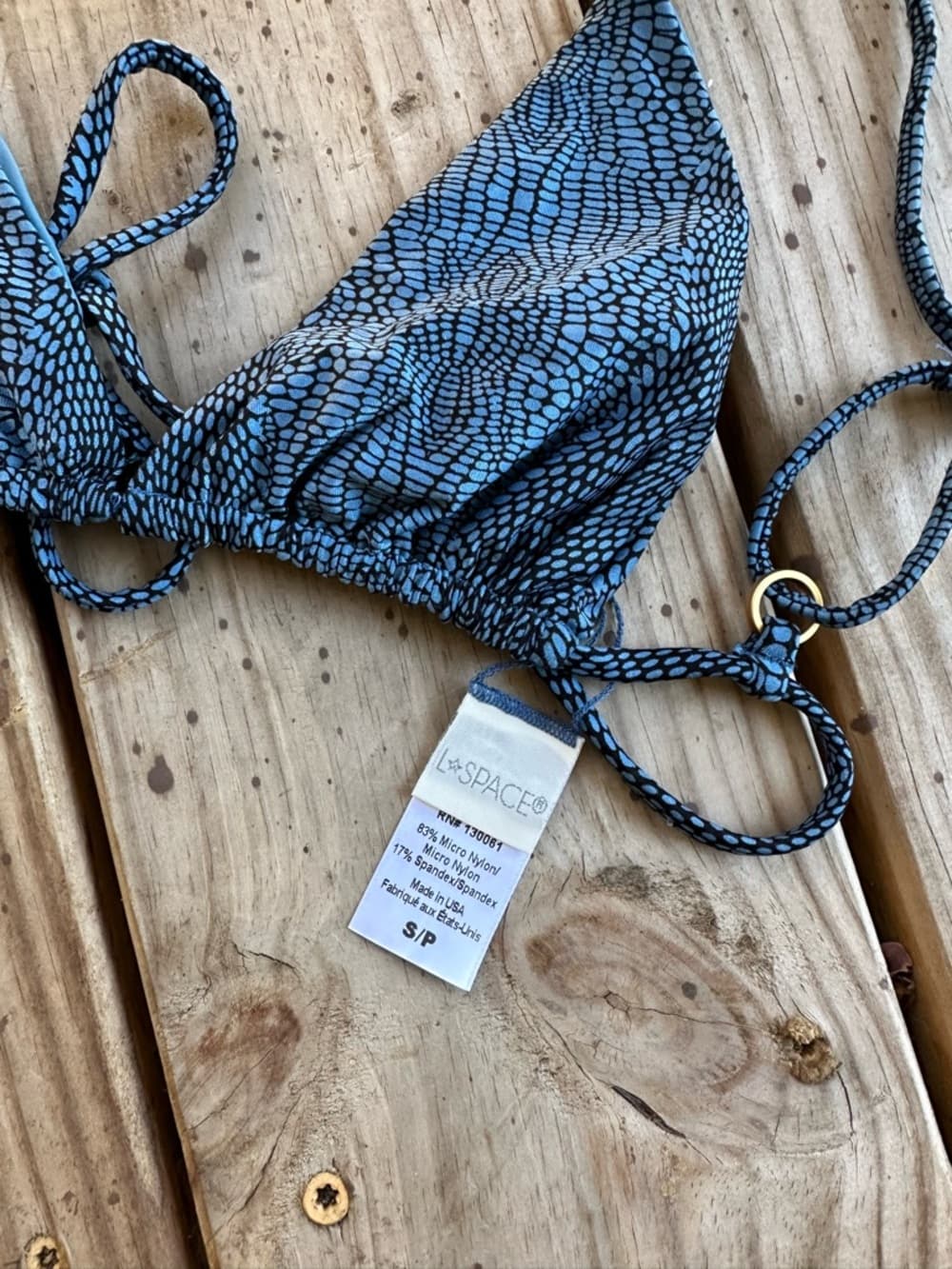 NWOT L*Space Ellie bikini top croc print - Thumbnail 2