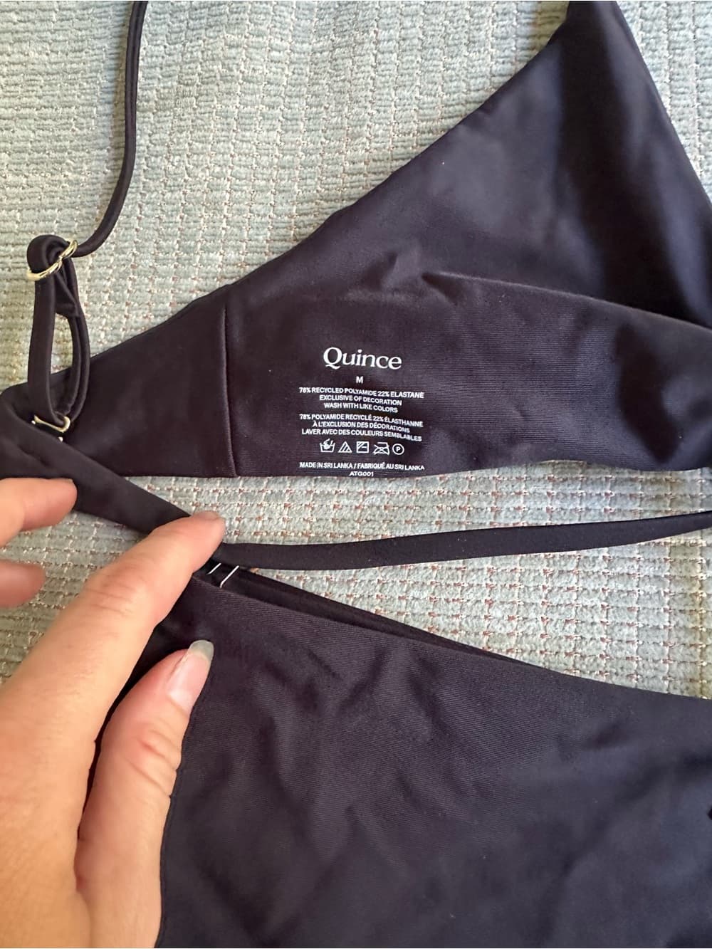 NWT Quince Italian bikini set black - Thumbnail 5