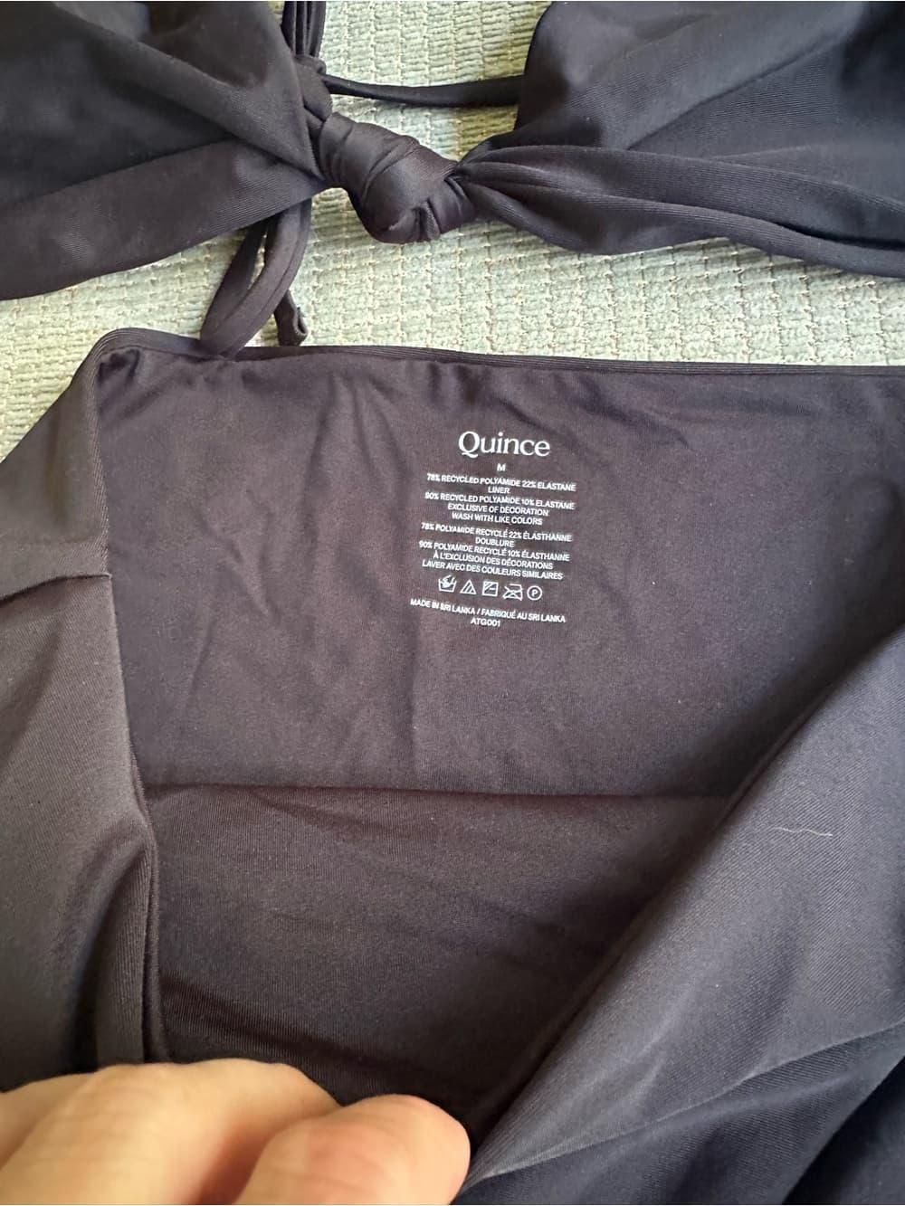 NWT Quince Italian bikini set black - Thumbnail 3