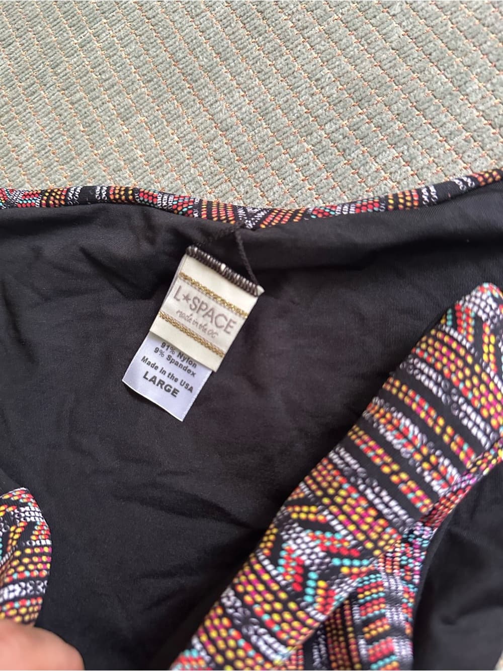 NWOT L*Space Low Down bikini bottoms large - Thumbnail 2