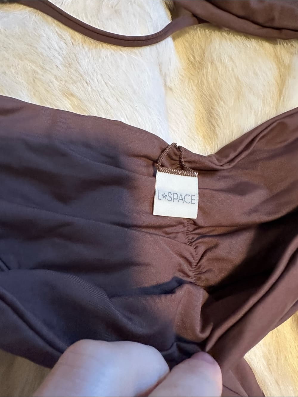 NWOT L*Space Hartley bikini set chocolate brown small - Thumbnail 2