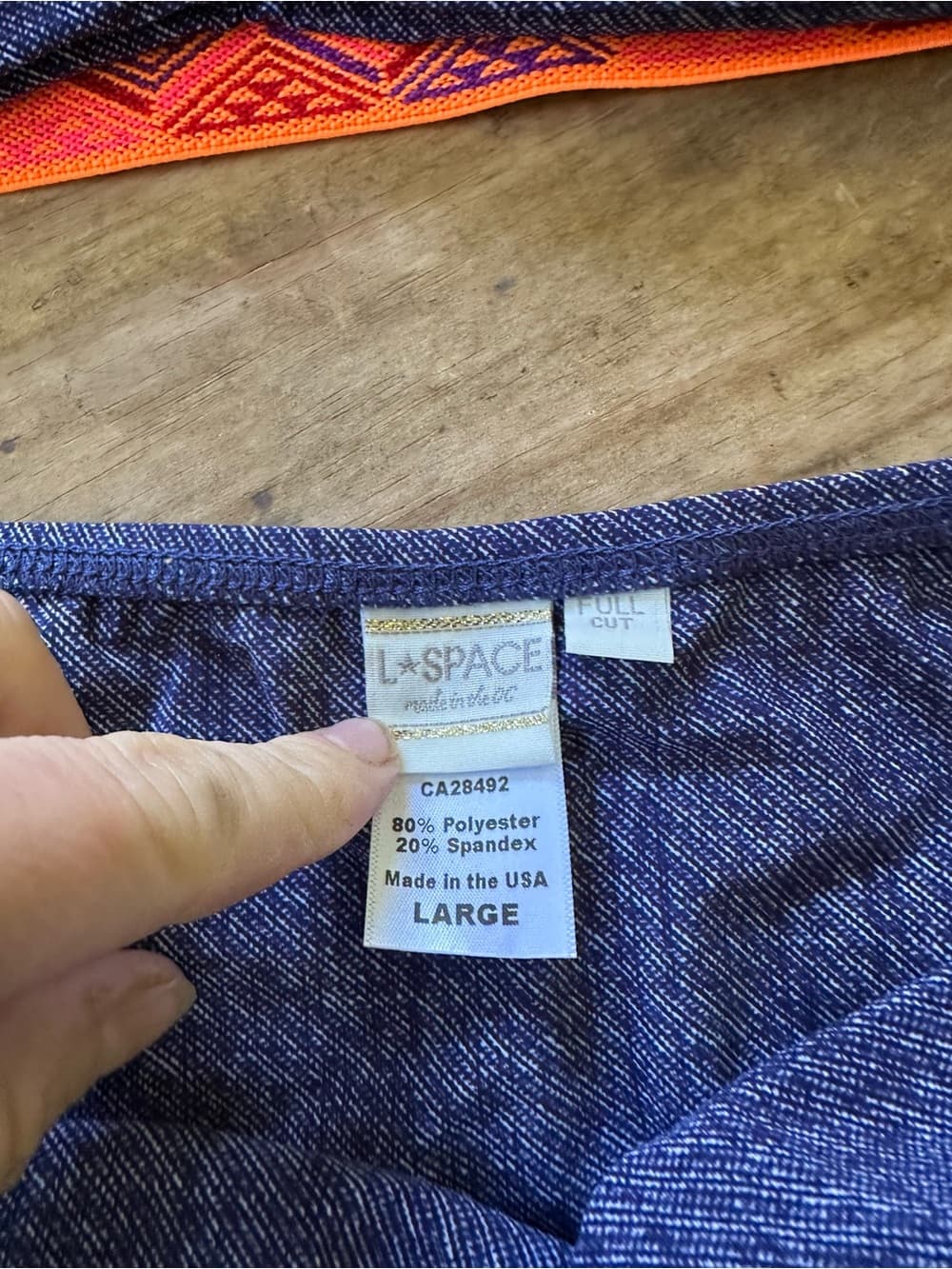 NWOT L*Space double trouble faux denim bikini set large - Thumbnail 2