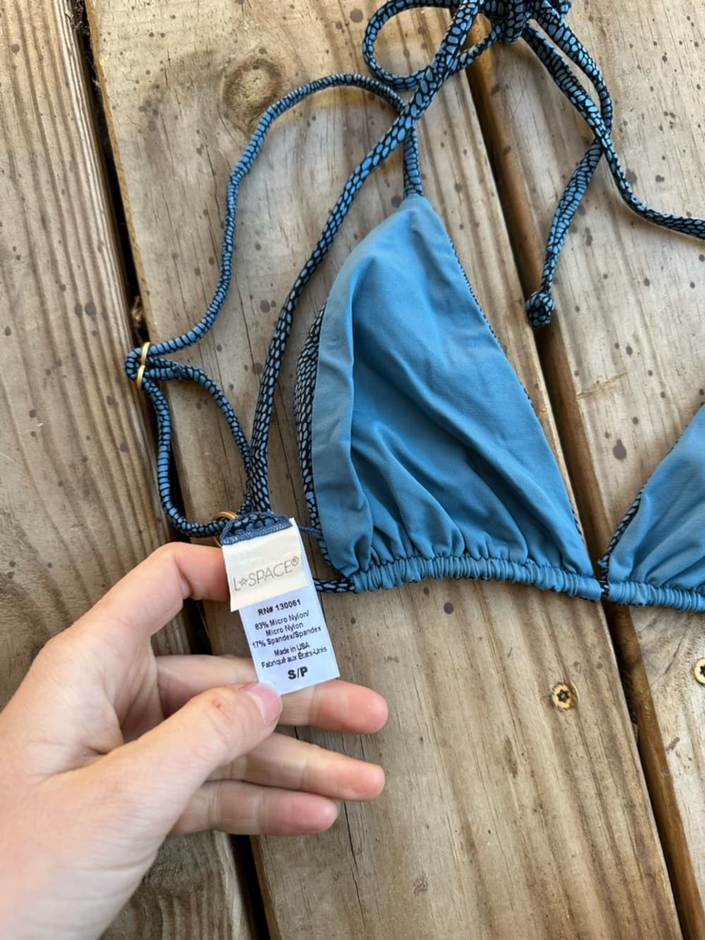 NWOT L*Space Ellie bikini top croc print - Thumbnail 3