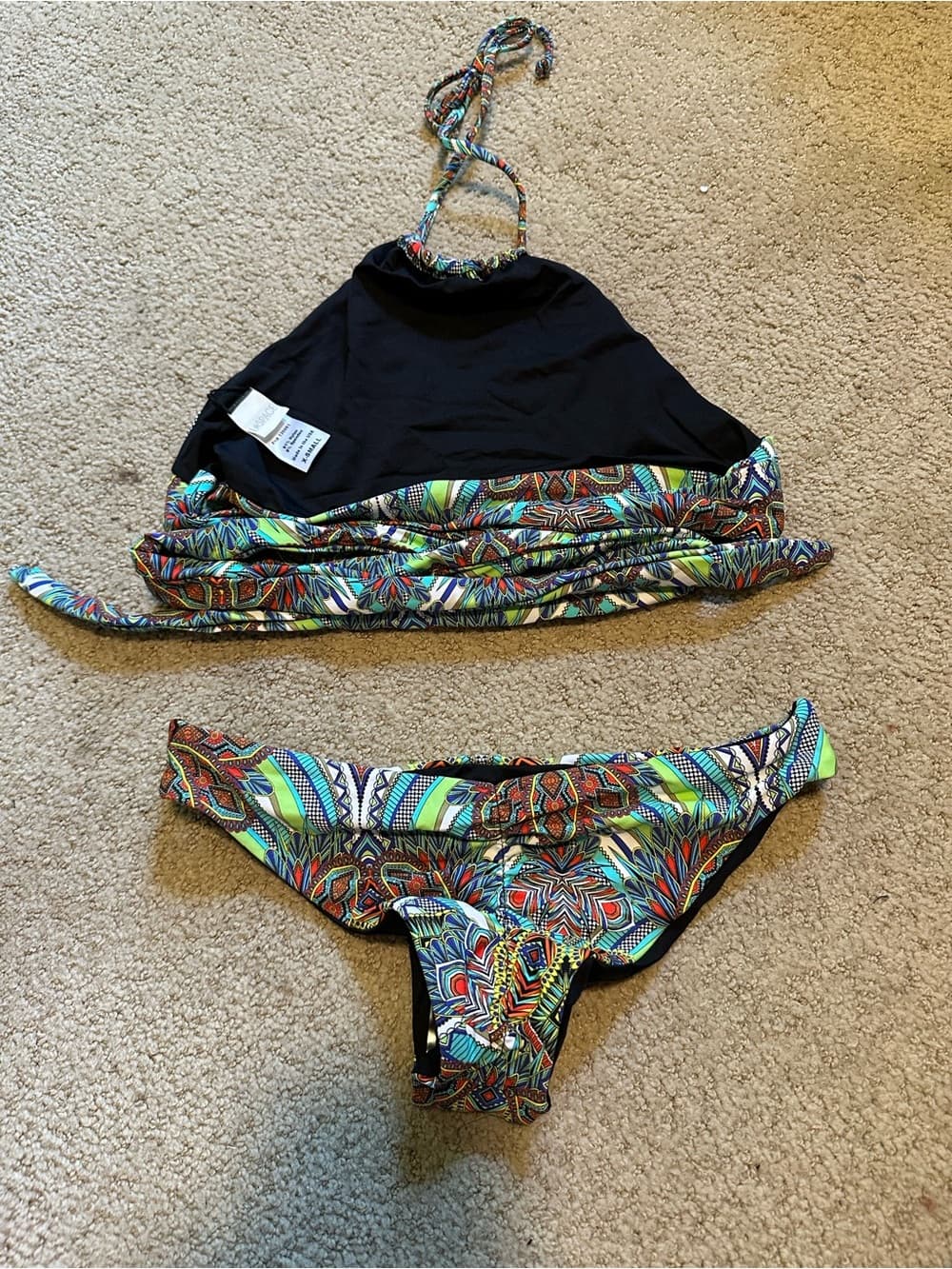 NWOT L*Space Zulu Itsy cut Lizzie bikini set extra small - Thumbnail 3