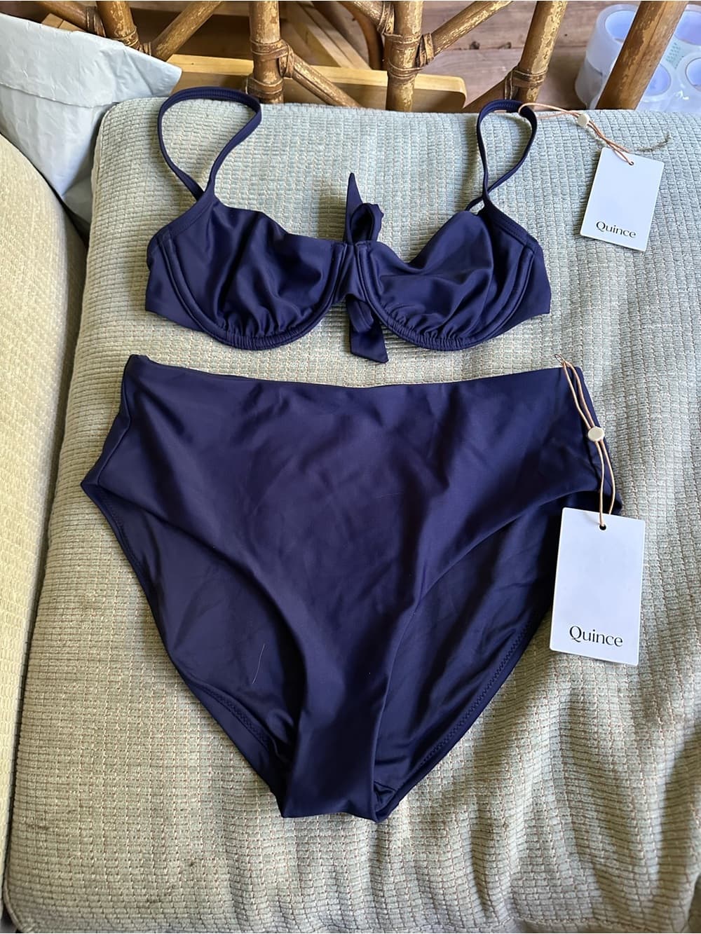 NWT Quince bikini set navy - Thumbnail 2