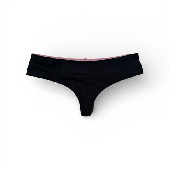 NWOT L*Space thong bikini bottoms charcoal lilac - Thumbnail 5