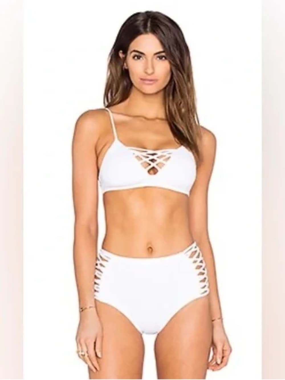 NWOT L*Space Jaime Tigress bikini set white small - Thumbnail 3