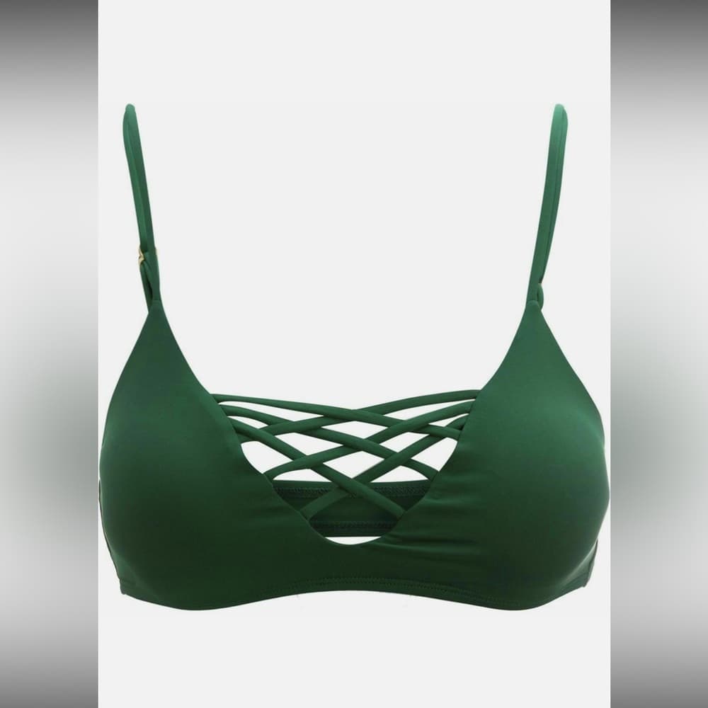 NWOT L*Space Jaime bikini top emerald green - Thumbnail 4