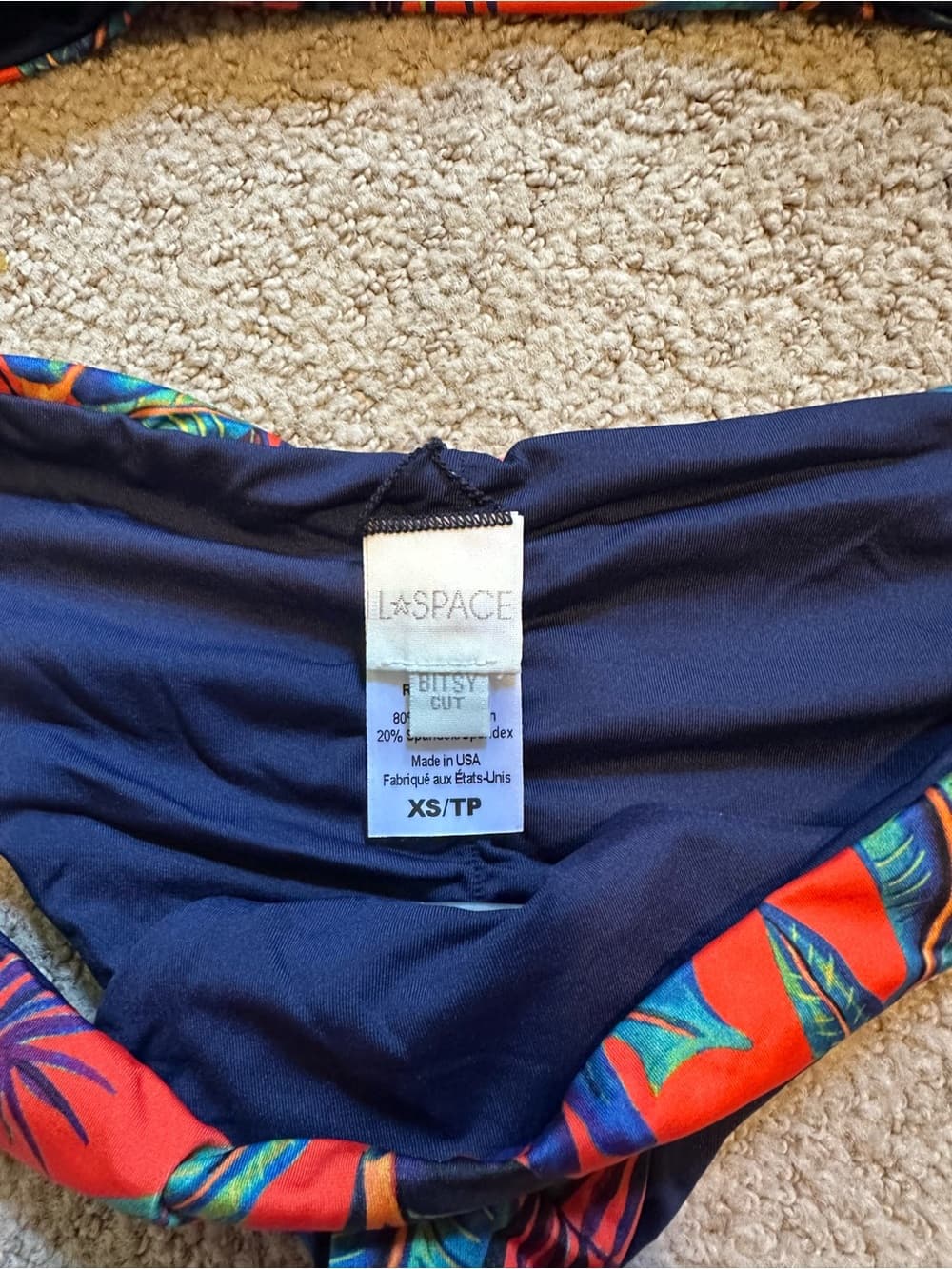 NWOT L*Space Liberty Rocky Palm bikini set extra small - Thumbnail 2